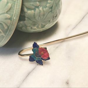 Vintage 📚 Cloisonné Floral Book Mark 📚